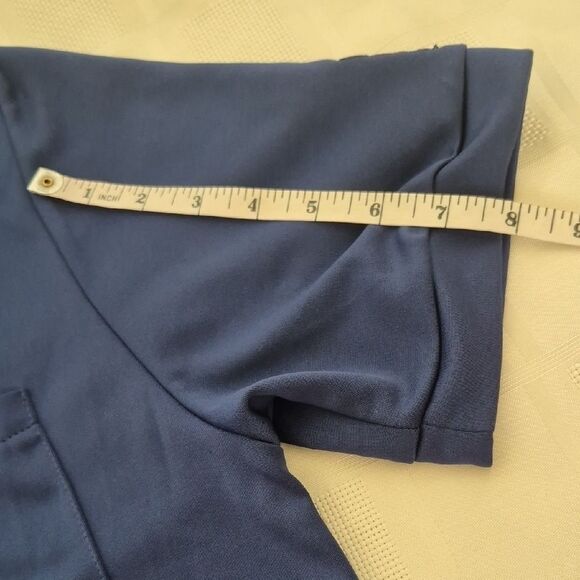 Fourmy Deep Blue Polo with Patterned Collar - Picture 9 of 16